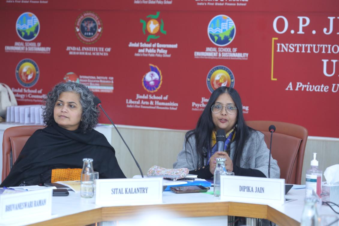 Jain and Kalantry at hearing for Access to Justice project