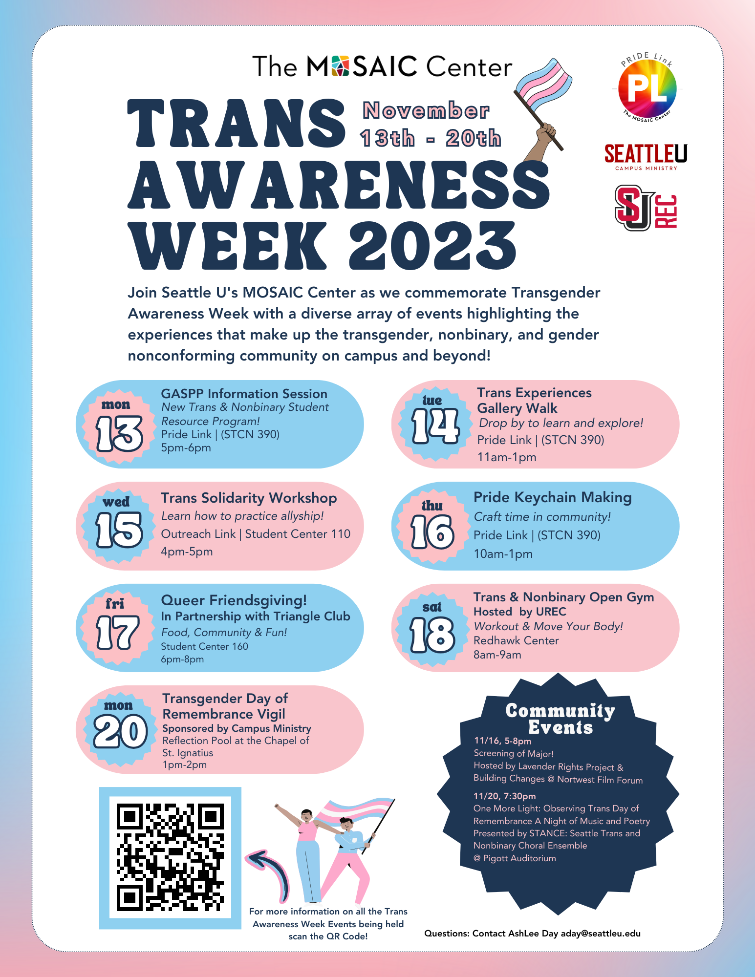 Trans Awareness Week Flyer