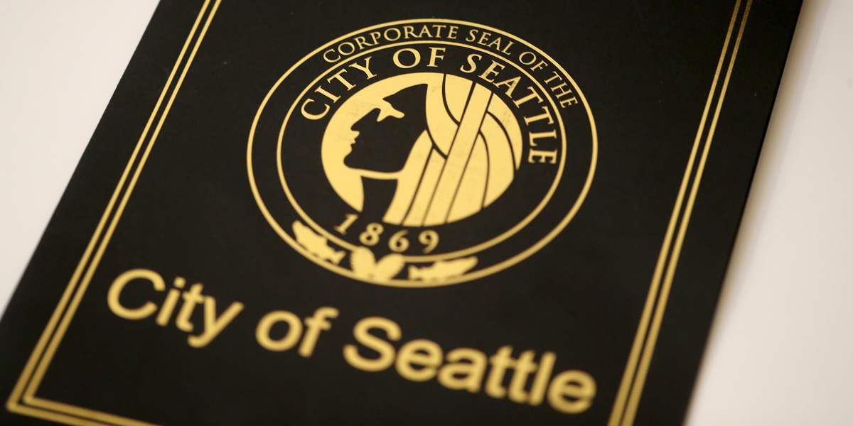 Cover of the City of Seattle Proclamation