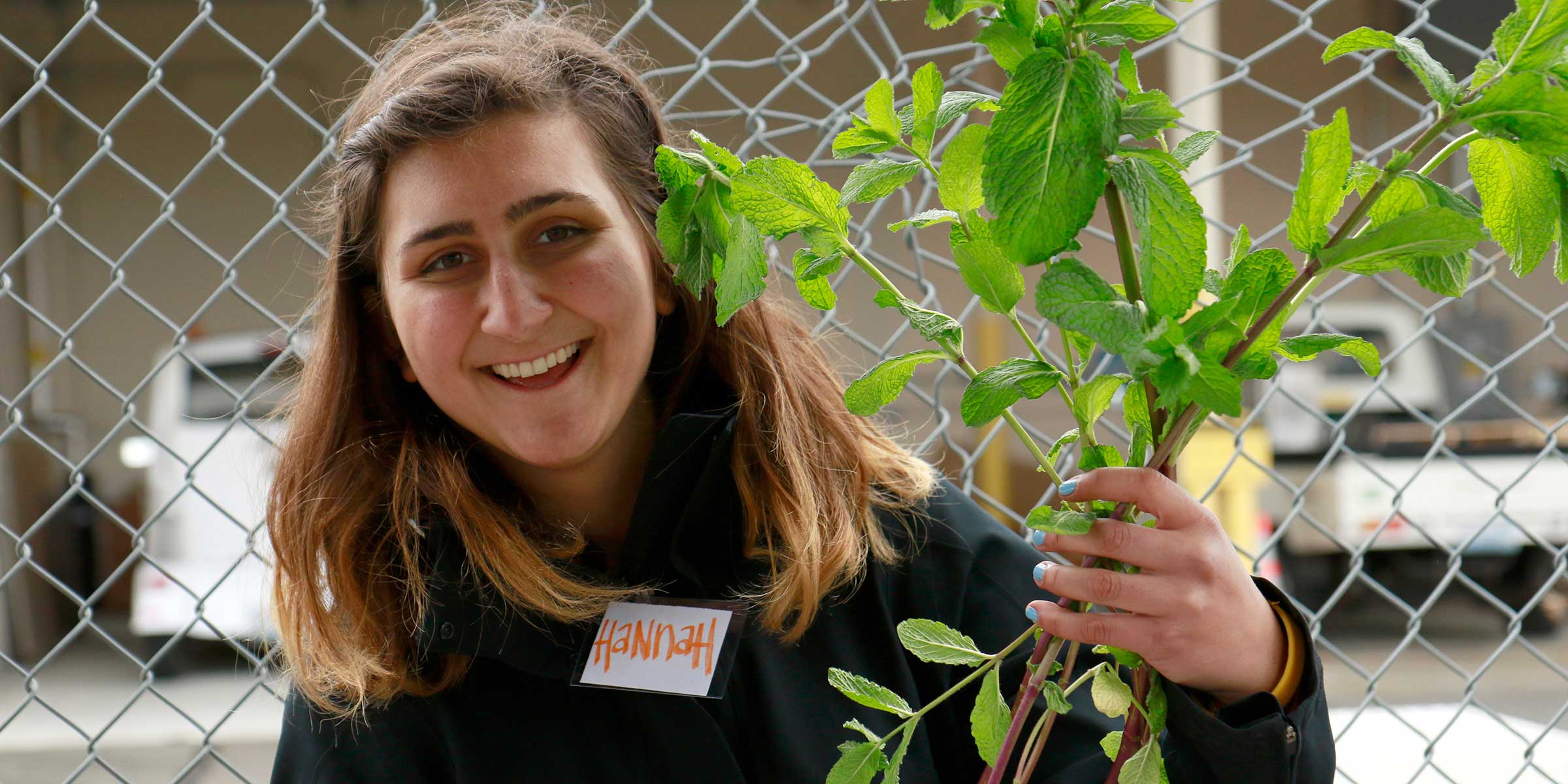 Fulbright Scholar Hannah Nia at the Earth Day Plant Sale