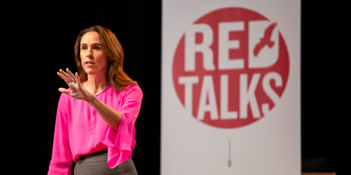 School of Law professor Brooke Coleman hosting Red Talks