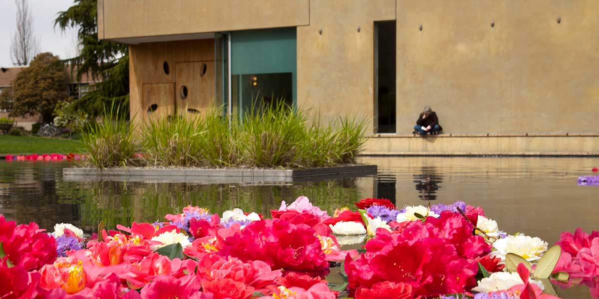Flowers in the Chapel Reflection Pool