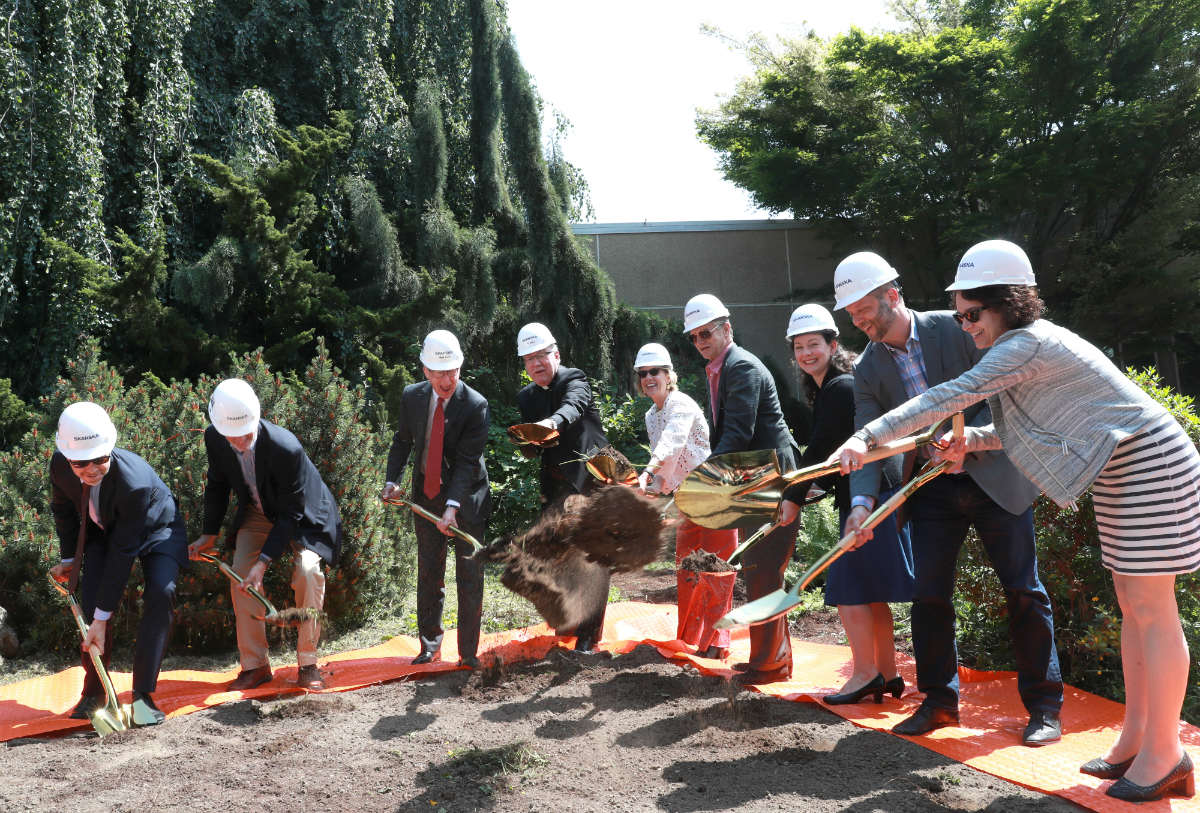 Groundbreaking on the site of the Center for Science and Innovation