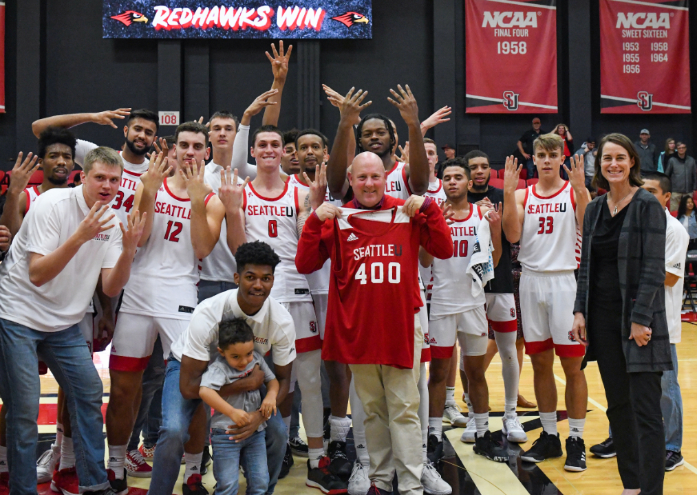 Coach Jim Hayford secured his 400th career win