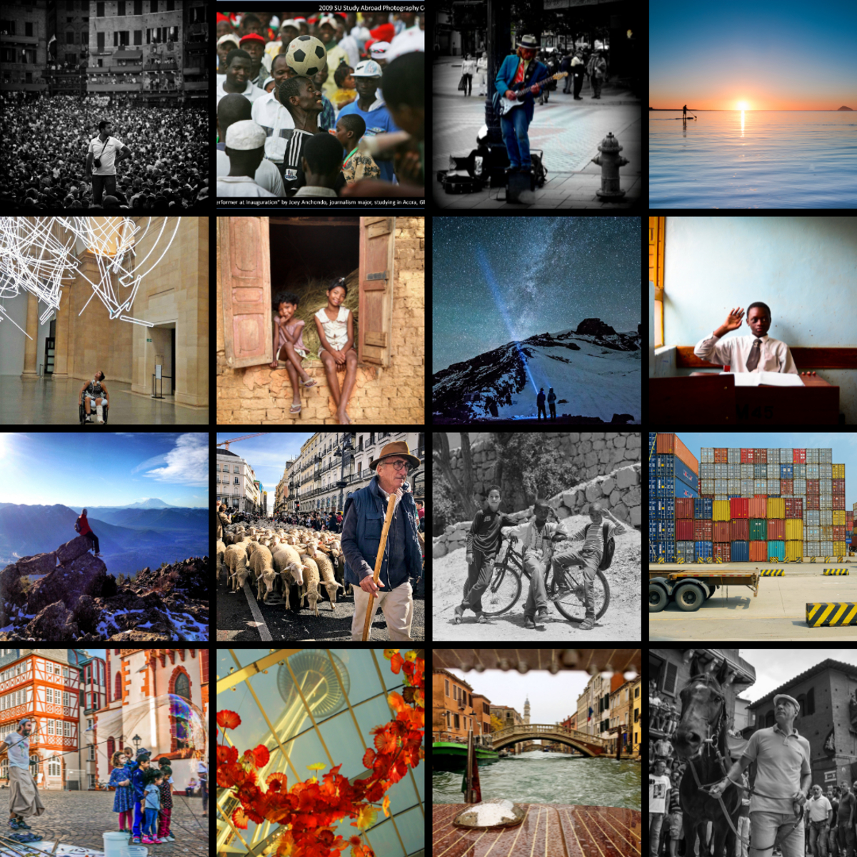 Collage of Imagining the World photos