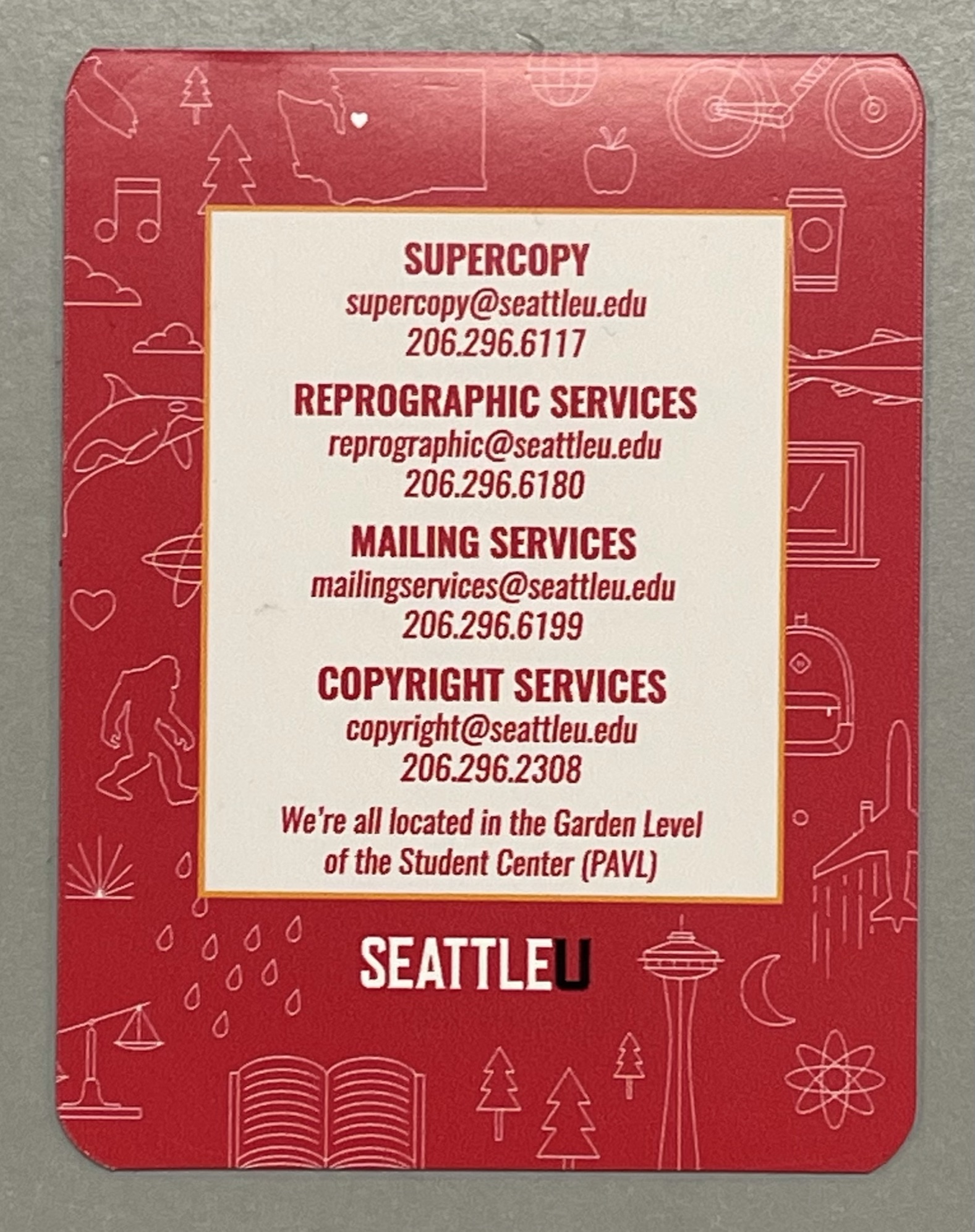 Reprographics Contact Information Magnet