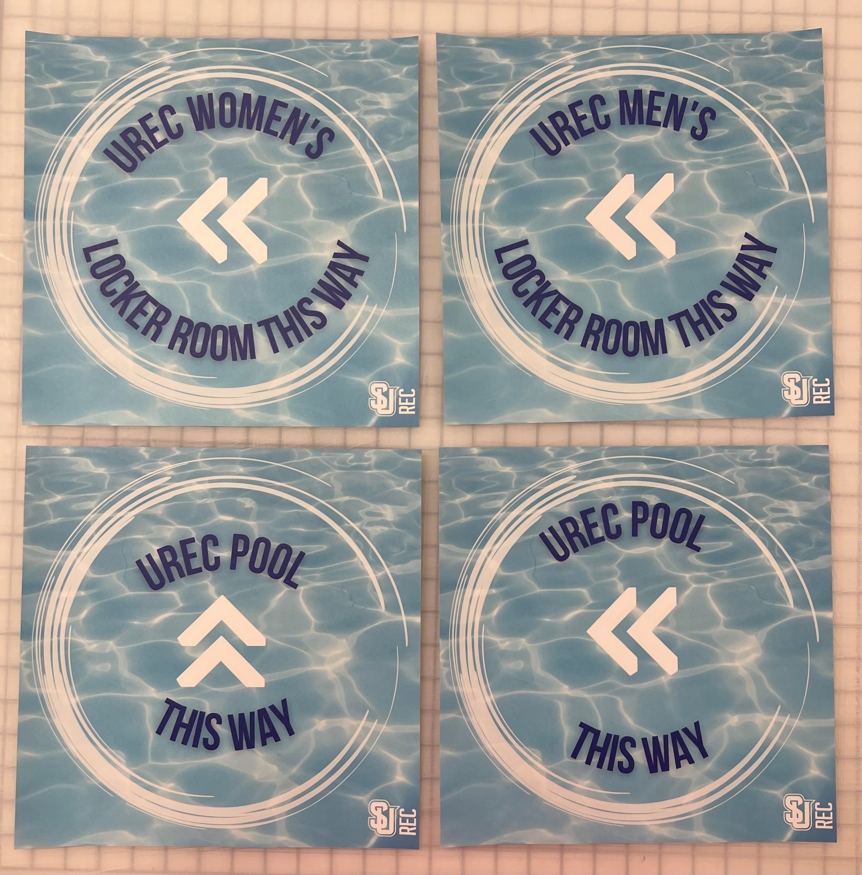 UREC Pool and Locker Room Floor Graphics